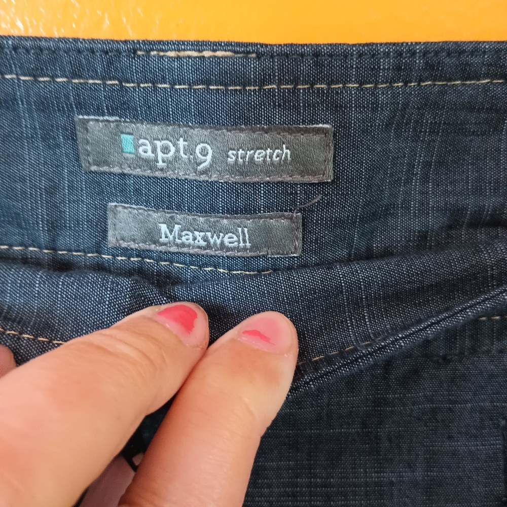Apt 9 Stretch Maxwell Gray Cropped Pants Size 12 - Picture 11 of 12